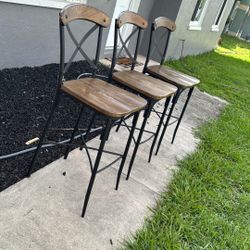 Bar stools, 3 total, 29’ 