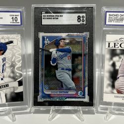 4 Time MLB MVP Shohei Ohtani- 13 Card Lot W/3 Graded Cards