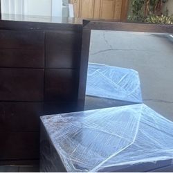 Modern Dark Wood Tall. Bedroom Set- Solid+Stylish