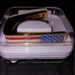 Thalia Deluxe Guitar Capo 24k Gold Pearl American Flag