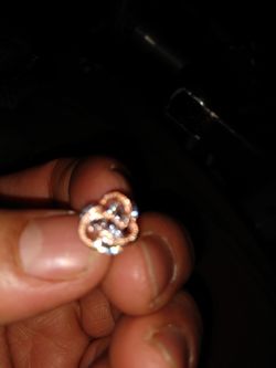 Earrings 14 k gold Crystal