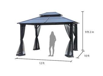 NEW Allen + Roth 10’ x 12’ Hardtop Gazebo – Still in Box