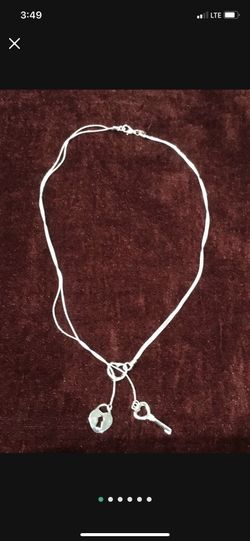 Silver 925 Key Pendant Fashion Cute Charms Women Necklace