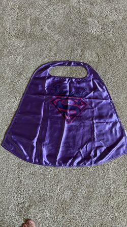 Supergirl Halloween costume cape purple pink  cape