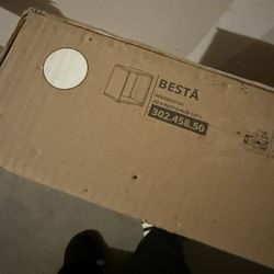 IKEA Besta Frame + Glass Door 