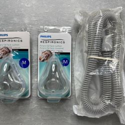 Philips RESPIRONICS Amara Full-Face Cushion MEDIUM LOT/2 & CPAP Tubing 6ft TUB06