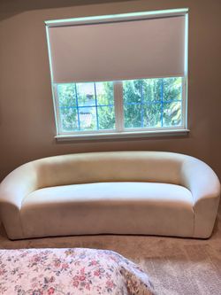 Serenity Oat Velvet Sofa – TOV Furniture | Cream/Oat Color | Excellent Condition