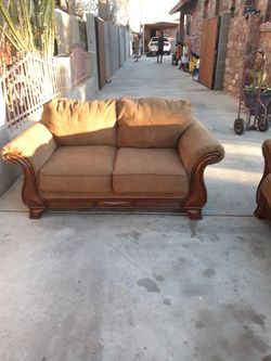 Couches and TV stand