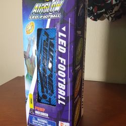 AIRGLOW LED Football 9.25 Inch Waterproof Pump Included Grip Pattern - Captain's Treasure!"