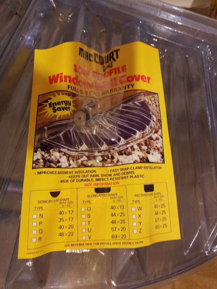 New clear window well covers