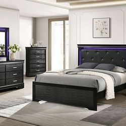4 PC BEDROOM SET NEW IN BOX (MATTRESS AND CHEST SOLD SEPARATELY)