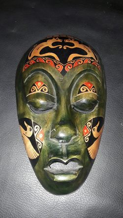 Lombok Handpainted Wooden Mask