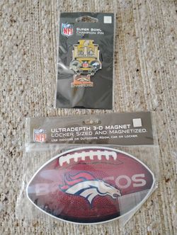 Superbowl 50 Pin And 3D Magnet Broncos