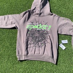 Grey Slate Green Sp5der Hoodie