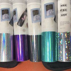 Vinyl adhesive bundle 7 rolls glitter