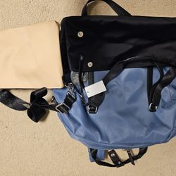 Brand New Blue Backpack With Small Bag Purse