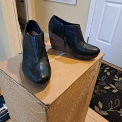 Dr. Scholls Platform Wedge Booty Black