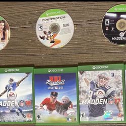 Xbox One Game Lot | Madden 18, GTA V, FIFA 16, Overwatch + 4 More | 8 Total Games