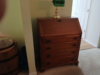 Secretary desk4 drawers fold down writing area