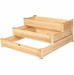Wooden raised bed for growing plants and vegetables, Wood