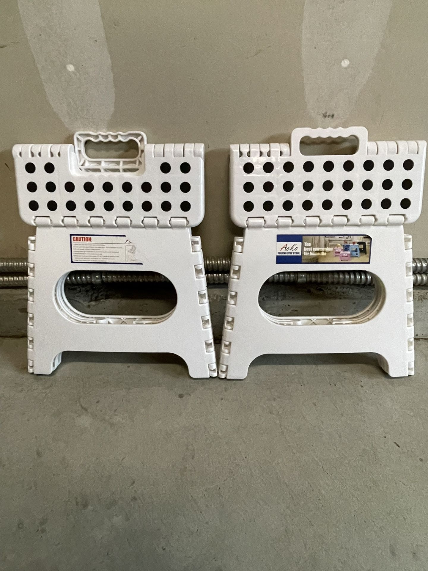 ACKO 2PACK Folding Step Stool - 11" Height Premium Heavy Duty Fold-able Stool