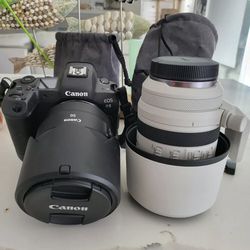 Canon EOS R5 45.0MP Mirrorless Camera - Black with 2 lenses