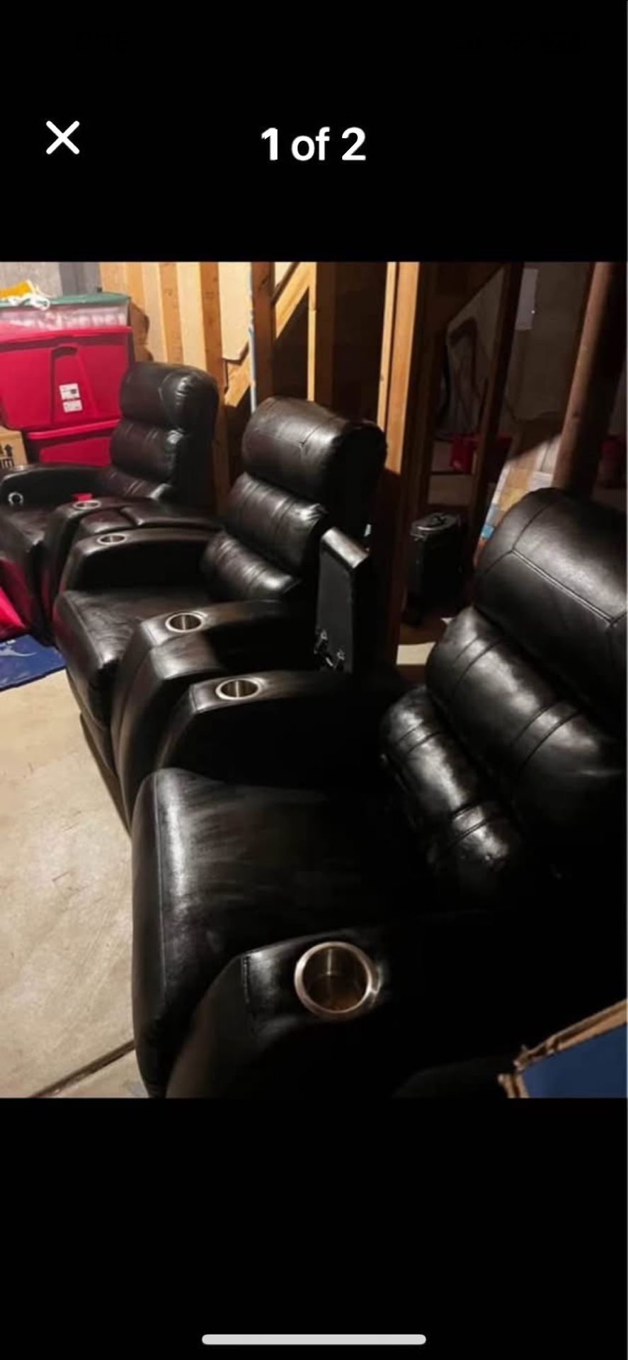 3 Reclining Theater Chairs