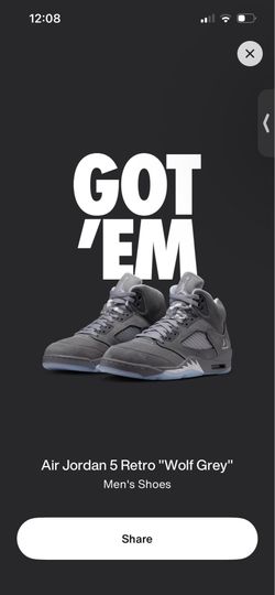 Jordan Wolf grey 5s