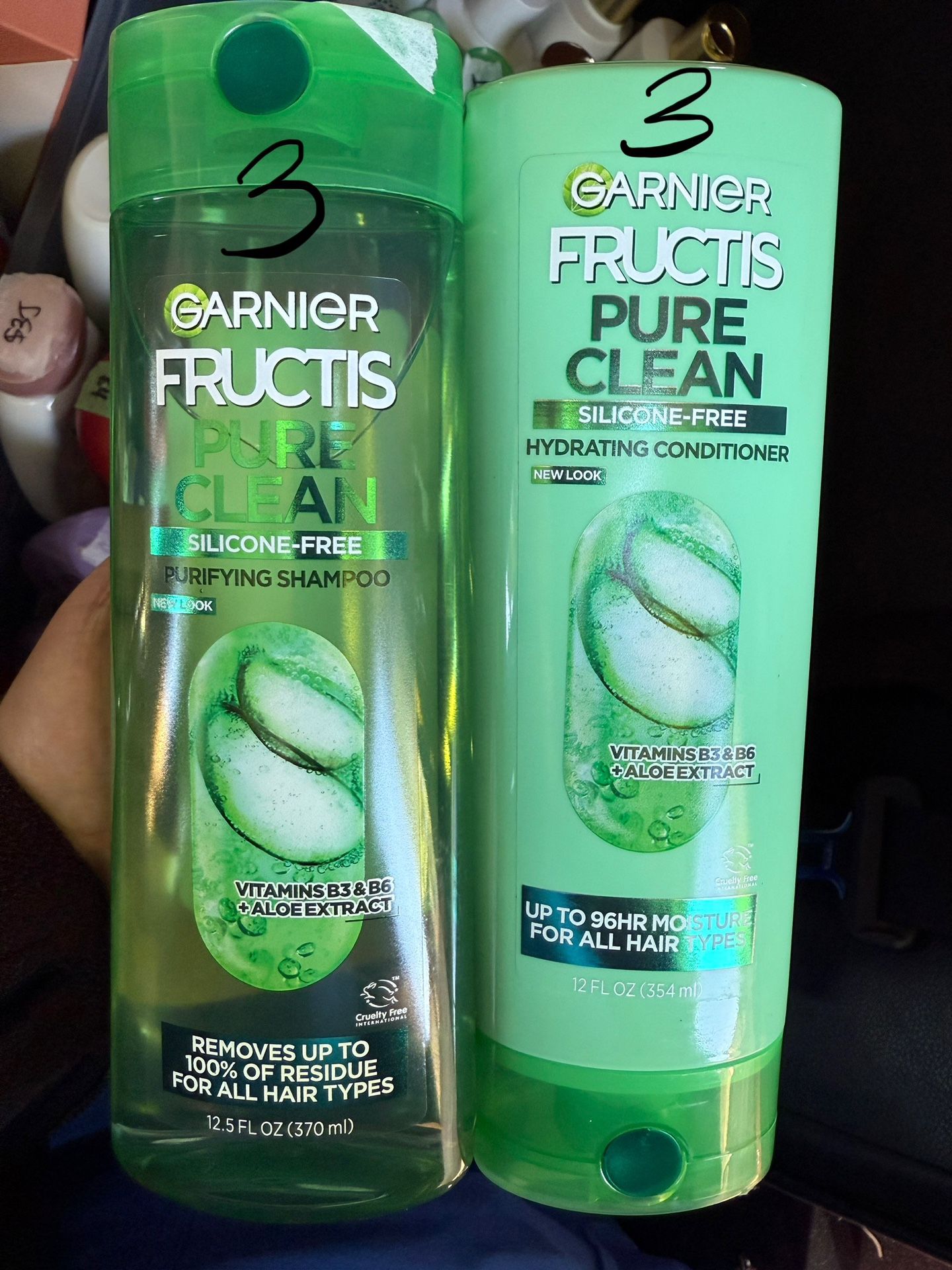 garnier fructis shampoo and conditioner $3 each