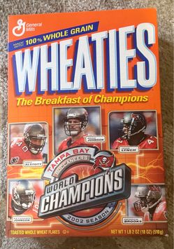 Buccaneers world champion Wheaties box