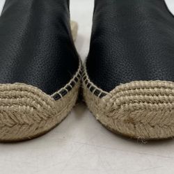 Michael Kors Womens Kemper Black Slip-On Flat Espadrille Shoes Size 7M