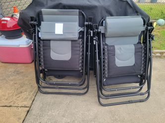 Zero Gravity Folding Lounge Chairs Set of 2