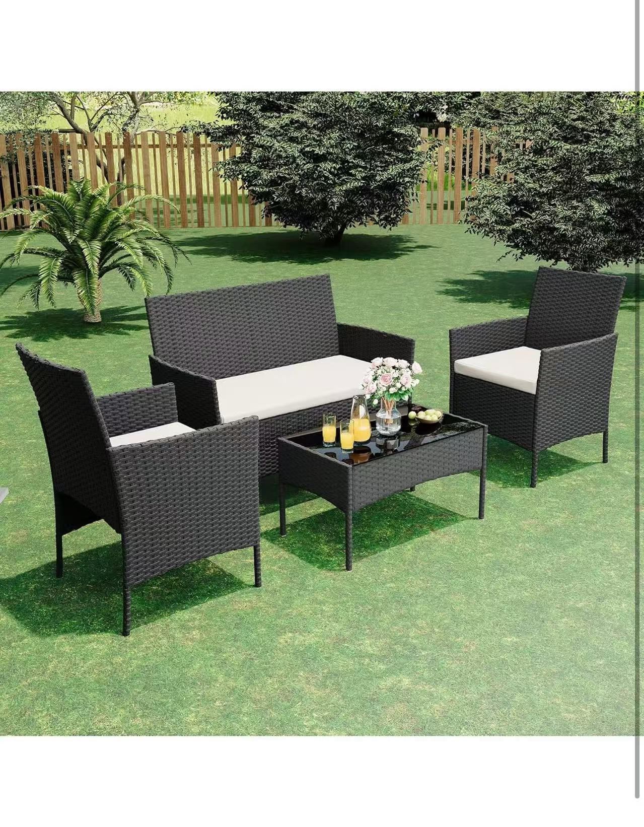 4 Pieces Patio Furniture Sets