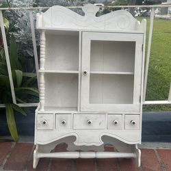 Antique bathroom bedroom wood cabinet