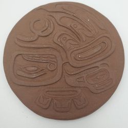 Bird Native American Vintage Terracotta Coaster