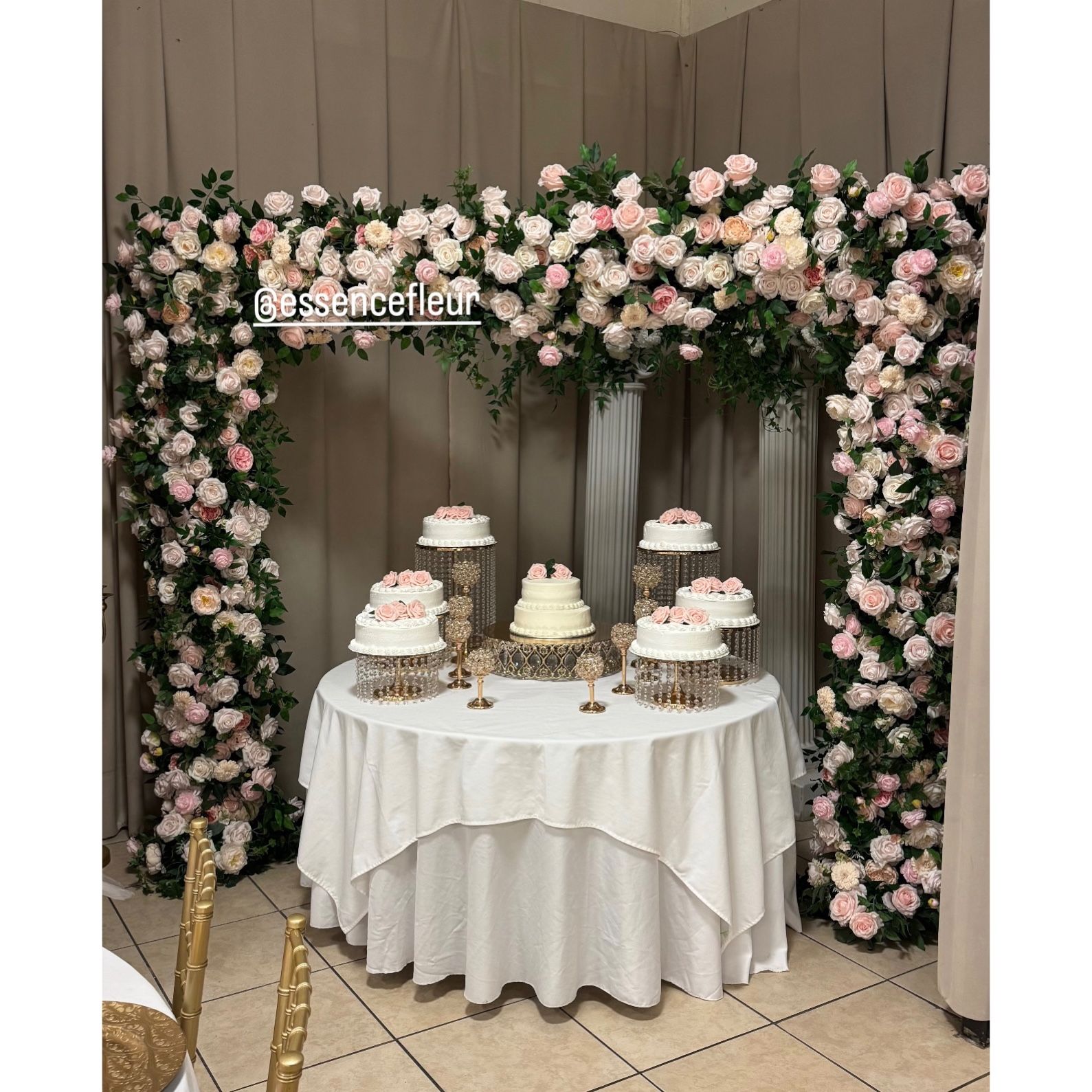 Flower Arch And LED Butterflies 