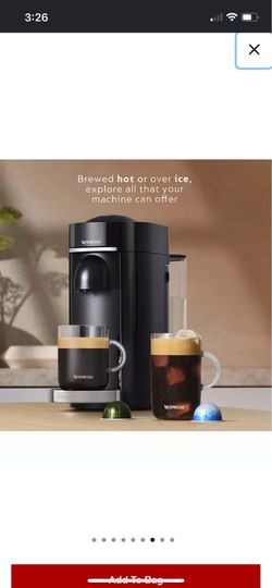 Vertuo Plus Deluxe Coffee and Espresso Machine by De'Longhi in Black
