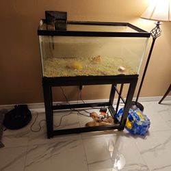 Fish Tank, Water Filter And Stand 