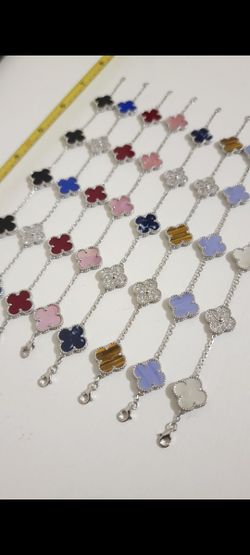 Clover Leaf 925 Sterling Silver Bracelets 