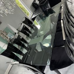 Beautiful Contemporary  Package Glass Tables And Chairs 
