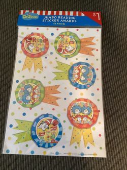 Brand New Jumbo Reading Sticker Awards - 12 Awards