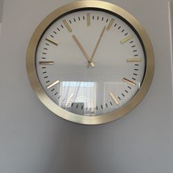 Gold Color 16 Inch Wall Clock 