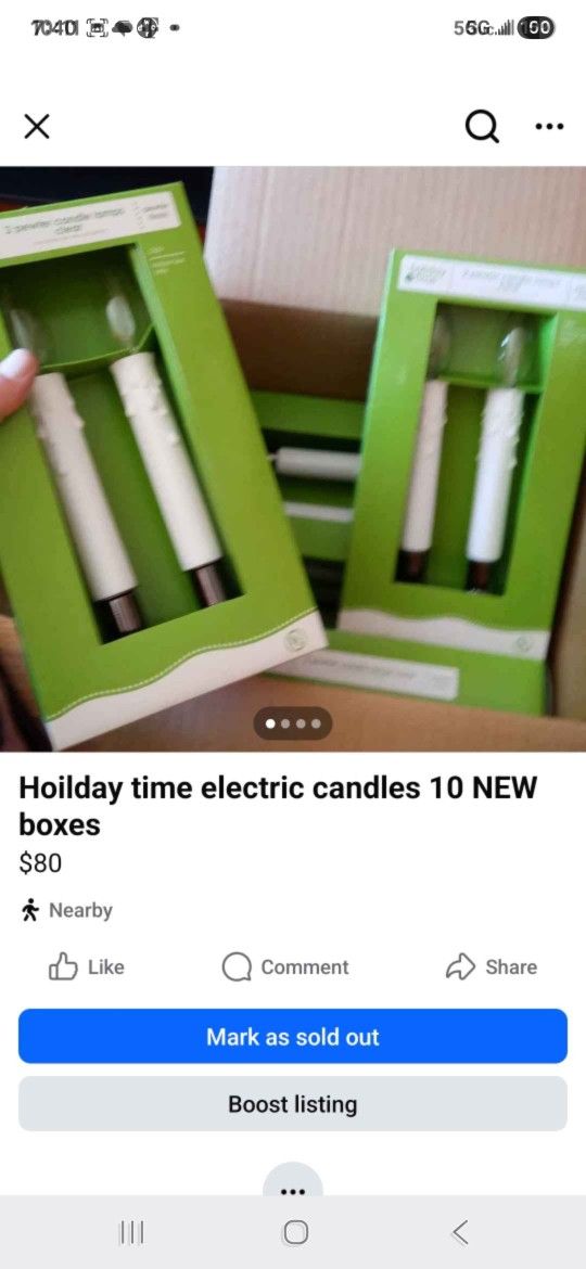 Holiday Time Electric Candles New