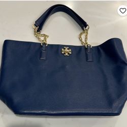 Tory Burch Blue Mercer Tote