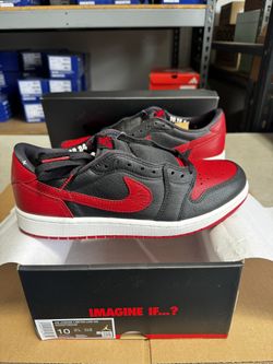 Air Jordan 1 Retro Low OG Banned Black and Varsity Red Men 2026 IW6276-001