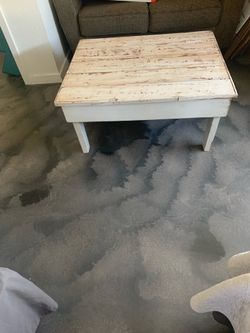 White farm style coffee table