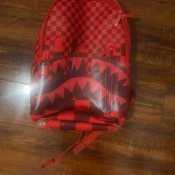 Red Sprayground Backpack 