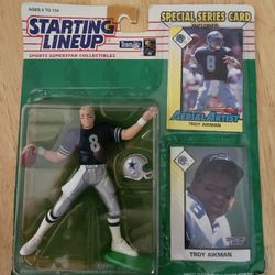 Starting lineup, Troy Aikman Action figure special series card included 1993