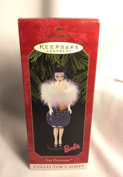 Collectible 1999 Hallmark Collector’s Series Handcrafted Gay Parisienne Barbie Ornament