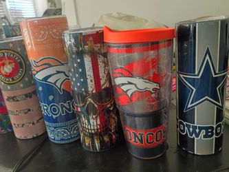 5 gently used tumblers